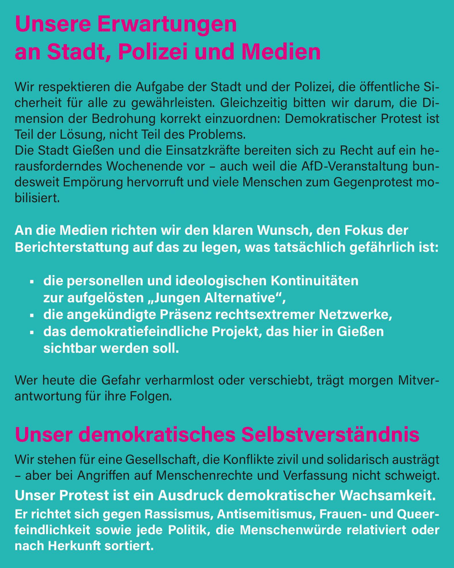 Bild aus einer Aktion von Hungen ist bunt