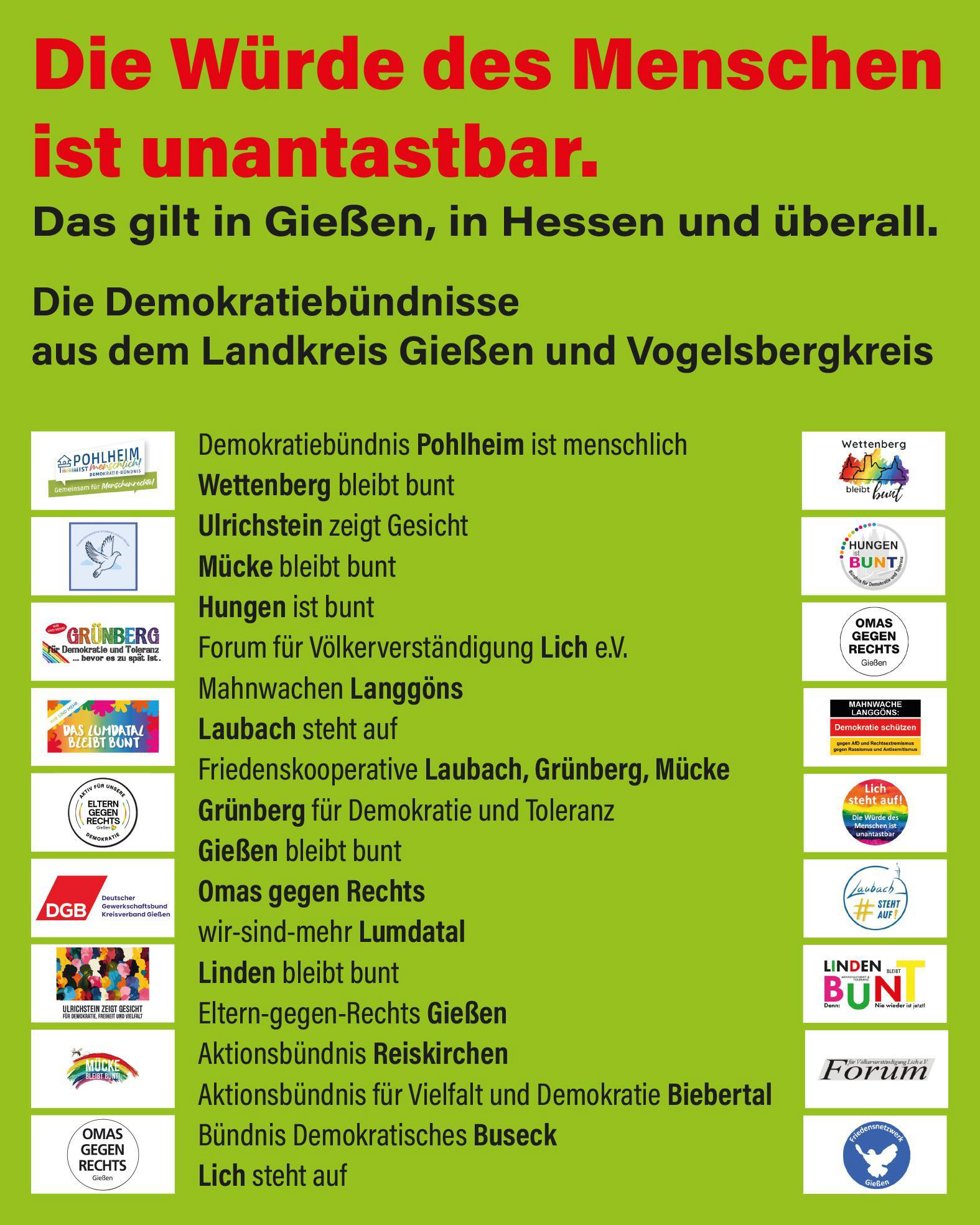 Bild aus einer Aktion von Hungen ist bunt